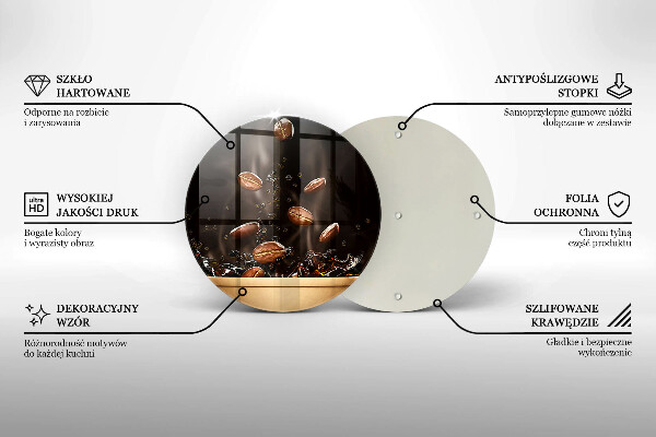 De vidrio templado Granos de café calientes