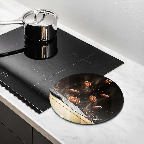 De vidrio templado Granos de café calientes