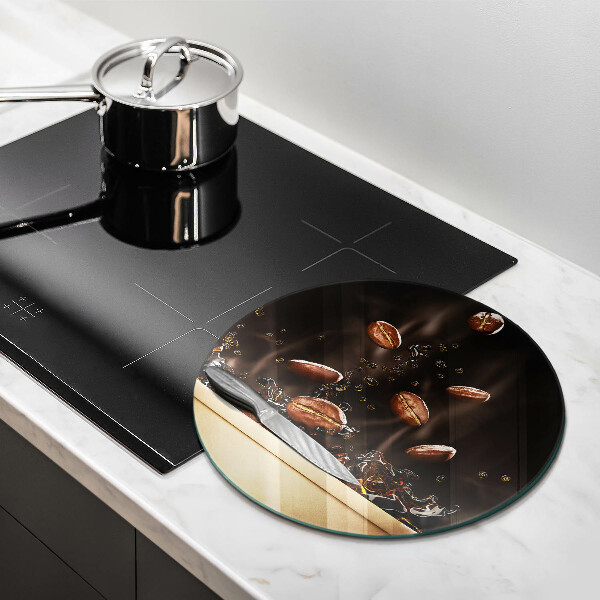 De vidrio templado Granos de café calientes