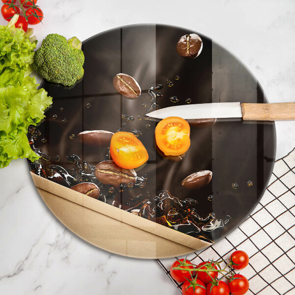 De vidrio templado Granos de café calientes