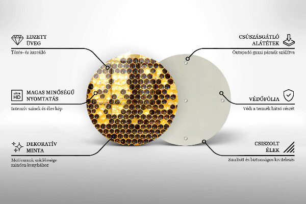 De vidrio templado Panal