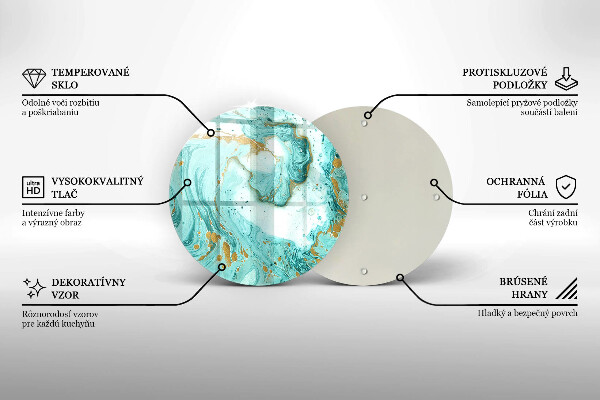 De vidrio templado Abstracción azul