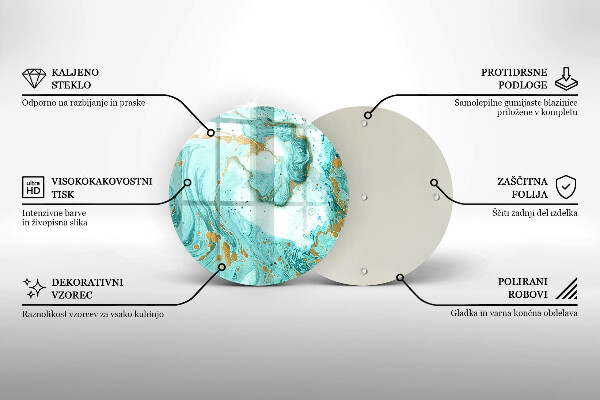 De vidrio templado Abstracción azul