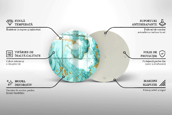 De vidrio templado Abstracción azul