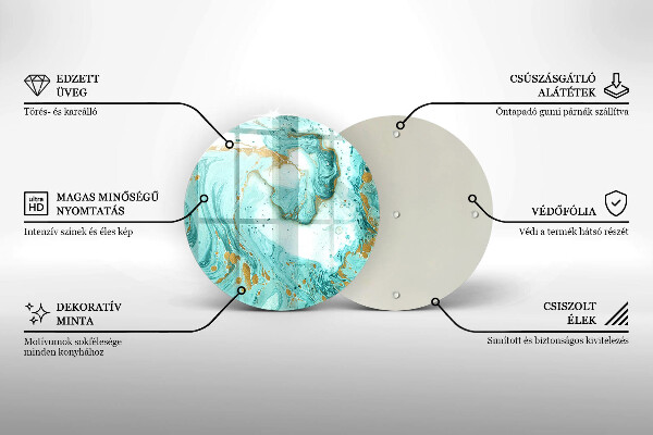 De vidrio templado Abstracción azul