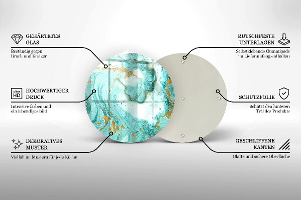 De vidrio templado Abstracción azul