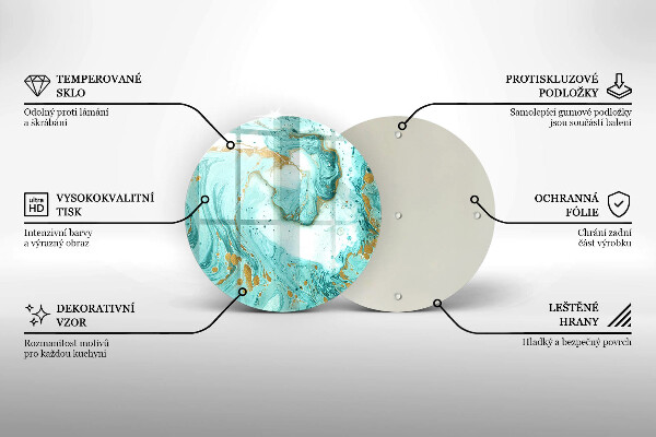 De vidrio templado Abstracción azul