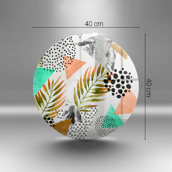 De vidrio templado Patrón de hojas boho