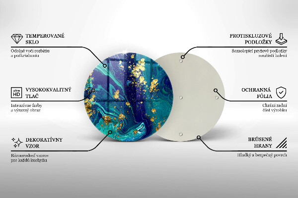 De vidrio templado Abstracción con oro