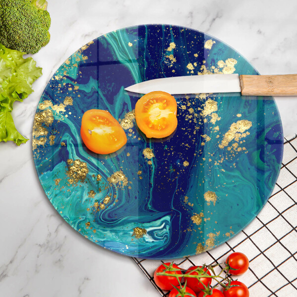 De vidrio templado Abstracción con oro