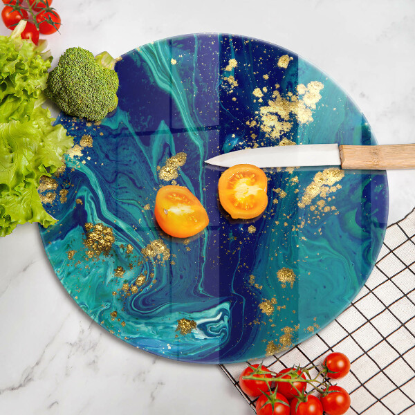 De vidrio templado Abstracción con oro