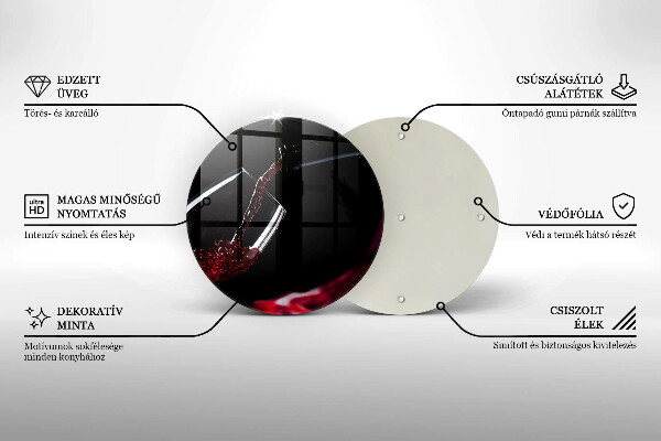 De vidrio templado Una copa de vino tinto