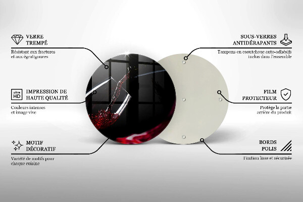 De vidrio templado Una copa de vino tinto