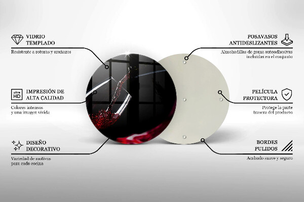 De vidrio templado Una copa de vino tinto