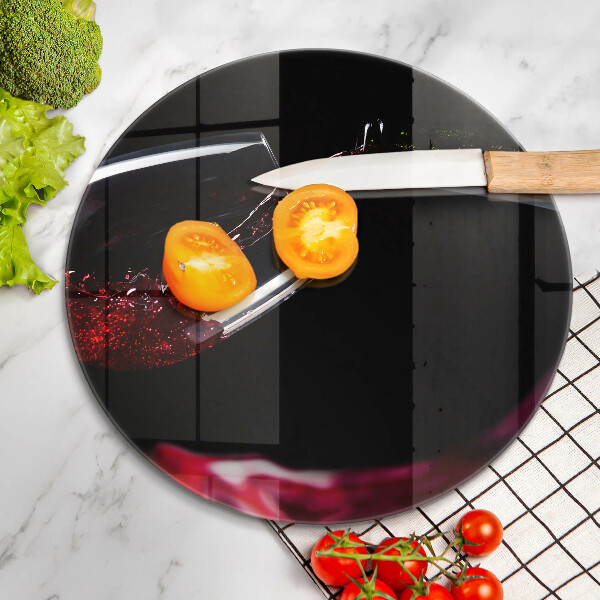 De vidrio templado Una copa de vino tinto