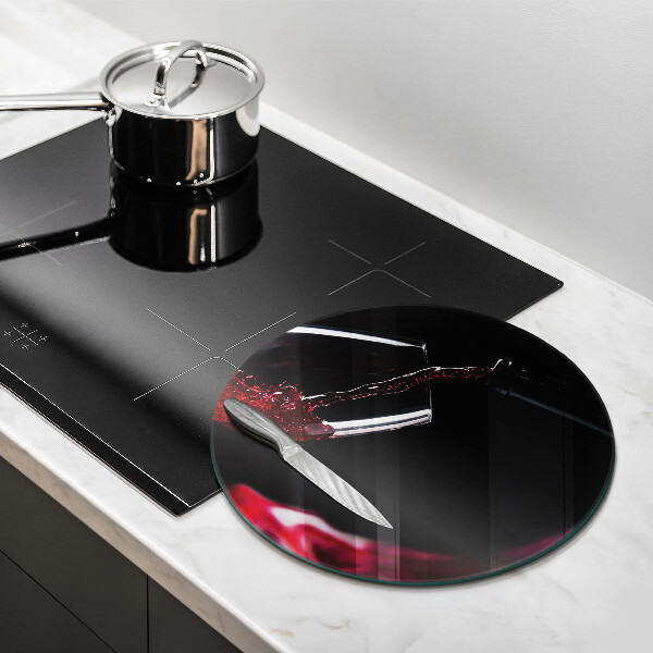 De vidrio templado Una copa de vino tinto