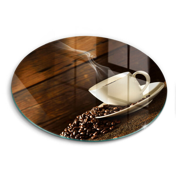 De vidrio templado Taza de café de madera