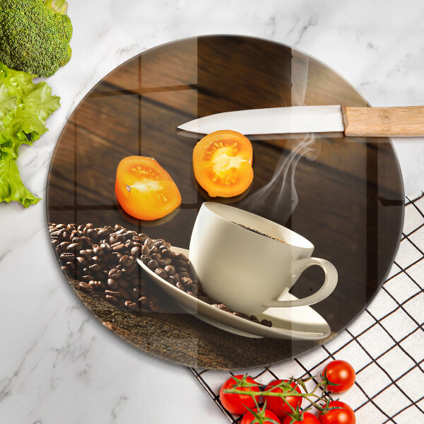 De vidrio templado Taza de café de madera