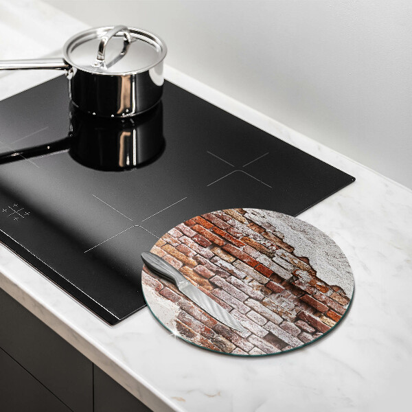 De vidrio templado Viejo muro de ladrillo y hormigón