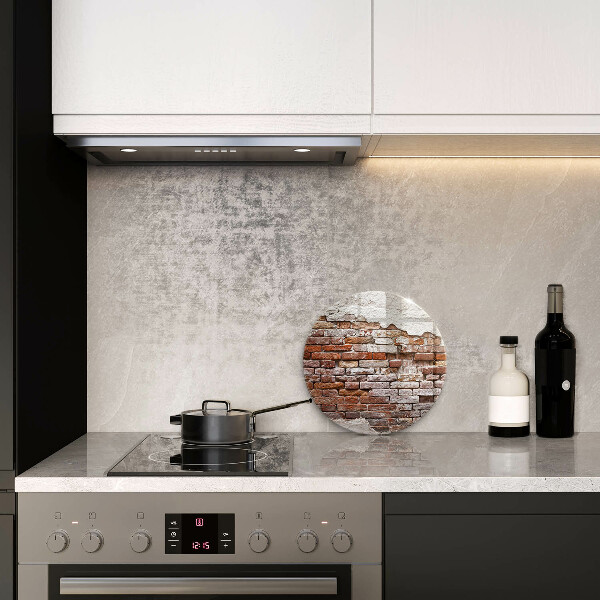 De vidrio templado Viejo muro de ladrillo y hormigón