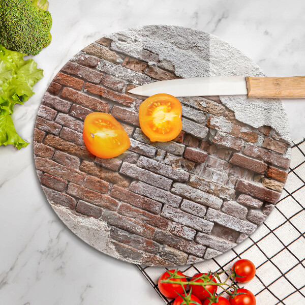 De vidrio templado Viejo muro de ladrillo y hormigón