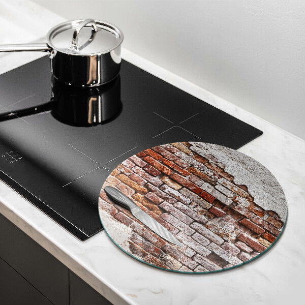 De vidrio templado Viejo muro de ladrillo y hormigón