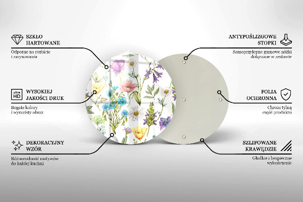 De vidrio templado Ilustración de flores