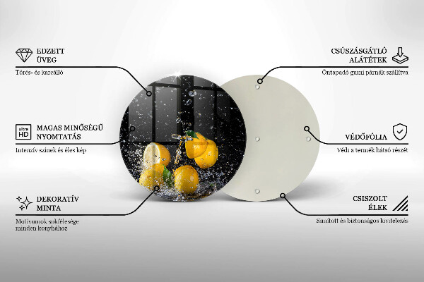 De vidrio templado Fruta jugosa de limón