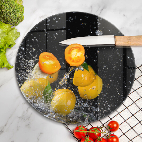 De vidrio templado Fruta jugosa de limón