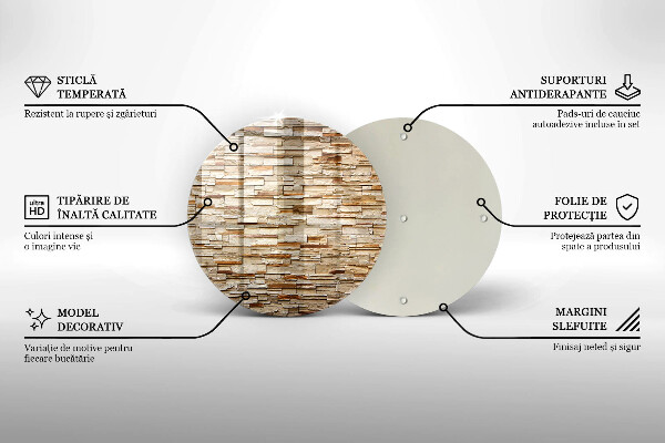 De vidrio templado Textura de piedras decorativas