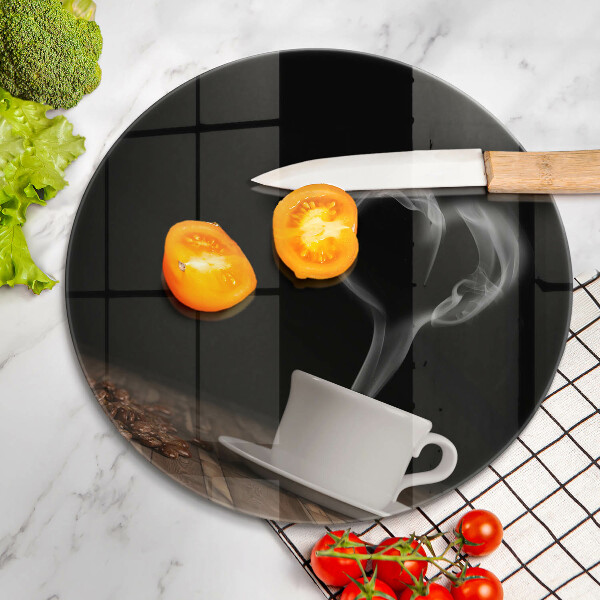 De vidrio templado Corazón de taza de café