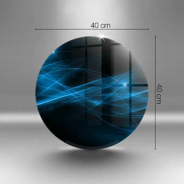 De vidrio templado Humo azul abstracto