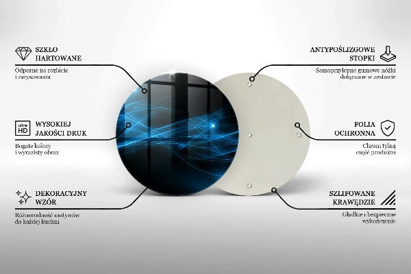 De vidrio templado Humo azul abstracto