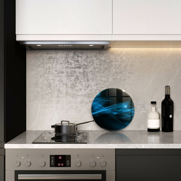 De vidrio templado Humo azul abstracto