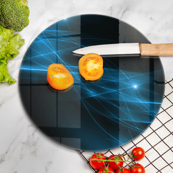 De vidrio templado Humo azul abstracto