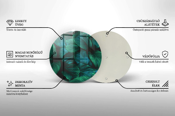 De vidrio templado Hojas de la selva