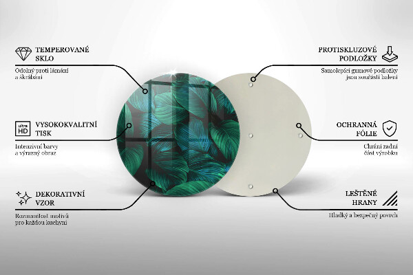 De vidrio templado Hojas de la selva