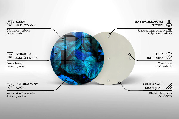 De vidrio templado Hojas de vegetación de la selva