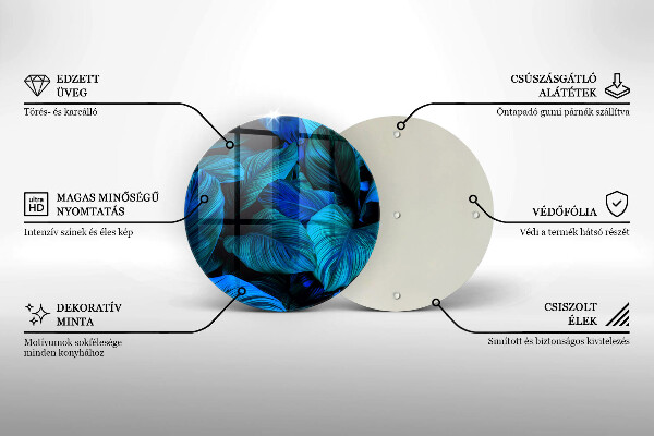 De vidrio templado Hojas de vegetación de la selva