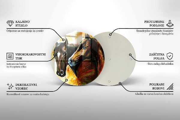 De vidrio templado Animales caballos