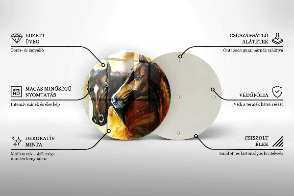 De vidrio templado Animales caballos