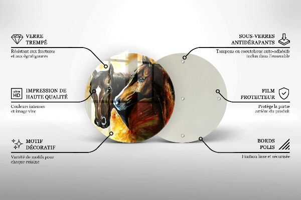 De vidrio templado Animales caballos