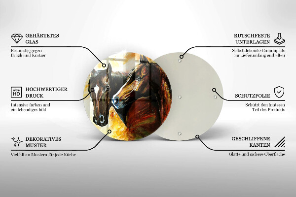 De vidrio templado Animales caballos