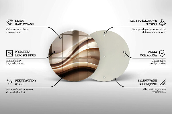 De vidrio templado Líneas suaves de abstracción