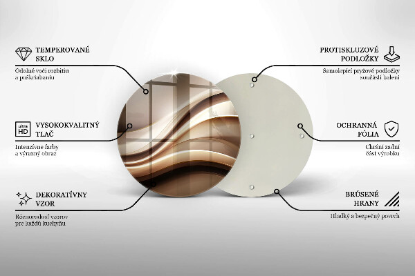 De vidrio templado Líneas suaves de abstracción