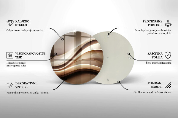 De vidrio templado Líneas suaves de abstracción