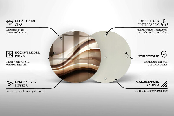 De vidrio templado Líneas suaves de abstracción