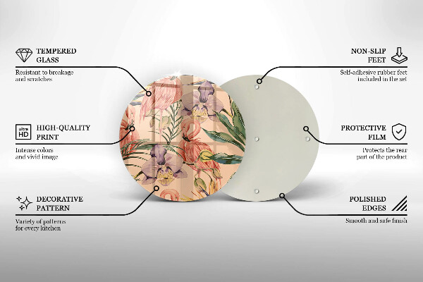 De vidrio templado Ilustración de flamencos