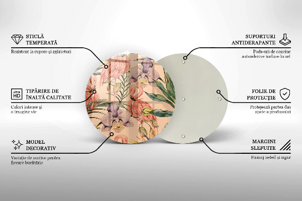 De vidrio templado Ilustración de flamencos