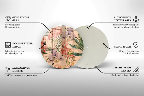 De vidrio templado Ilustración de flamencos